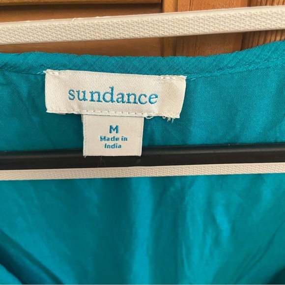 Sundance Catalog Monaco Meetup Dress in Sea Green Size Medium Gauzy Flowy MIDI - Picture 11 of 11